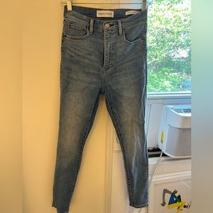 Aritzia Denim forum high rise skinny jeans medium blue wash